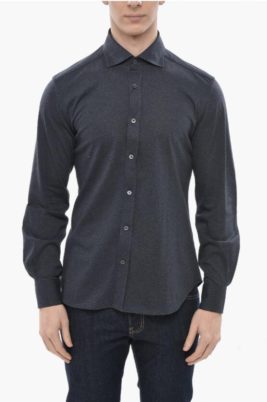  꼬르넬리아니 긴팔 셔츠 84P174 9811206 001 Blue