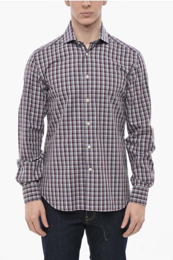  꼬르넬리아니 긴팔 셔츠 84P122 9811549 040 Burgundy - CORNELIANI