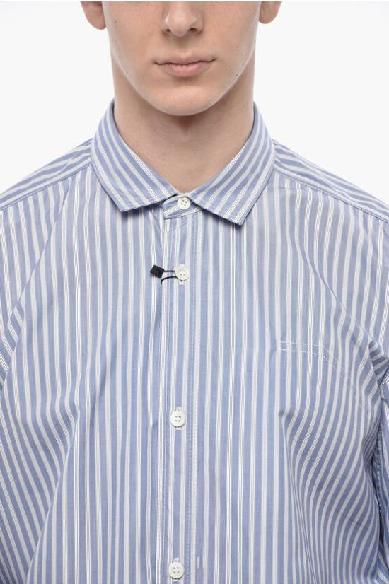  준야 와타나베 꼼데가르송 긴팔 셔츠 WNB010051NVYWHTXDRK Blue - JUNYA WATANABE COMME DES GARCONS