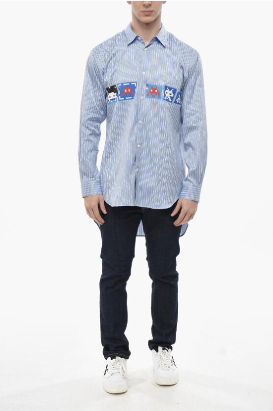  꼼데가르송 긴팔 셔츠 FJ B037 W22 1 Blue - COMME DES GARCONS