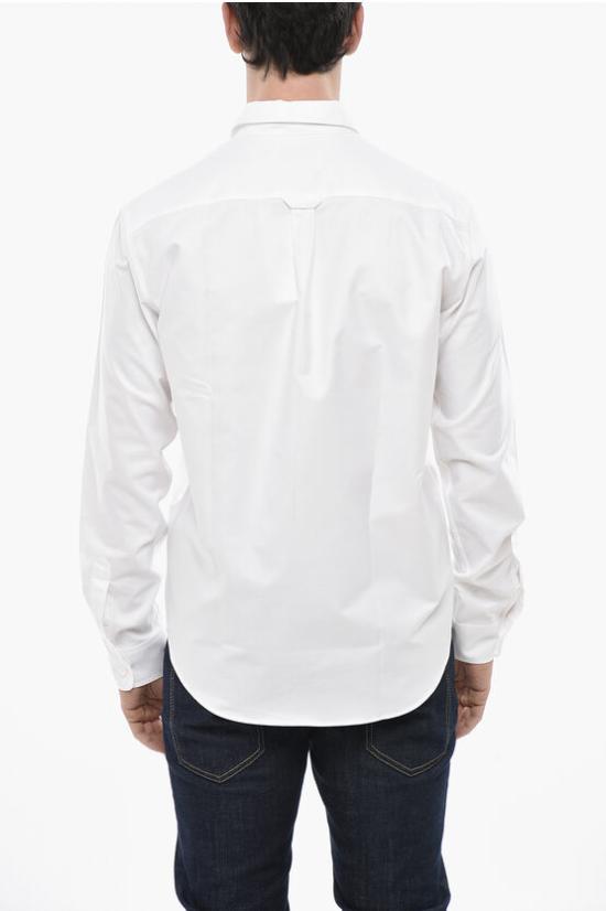  메종키츠네 긴팔 셔츠 FM00400WC2010M P100 White - MAISON KITSUNE