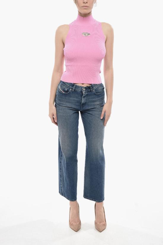  디젤 M 오네르백스 탑 립드 니트 터틀넥 디젤 A13020 0DLAX 377 Pink - DIESEL