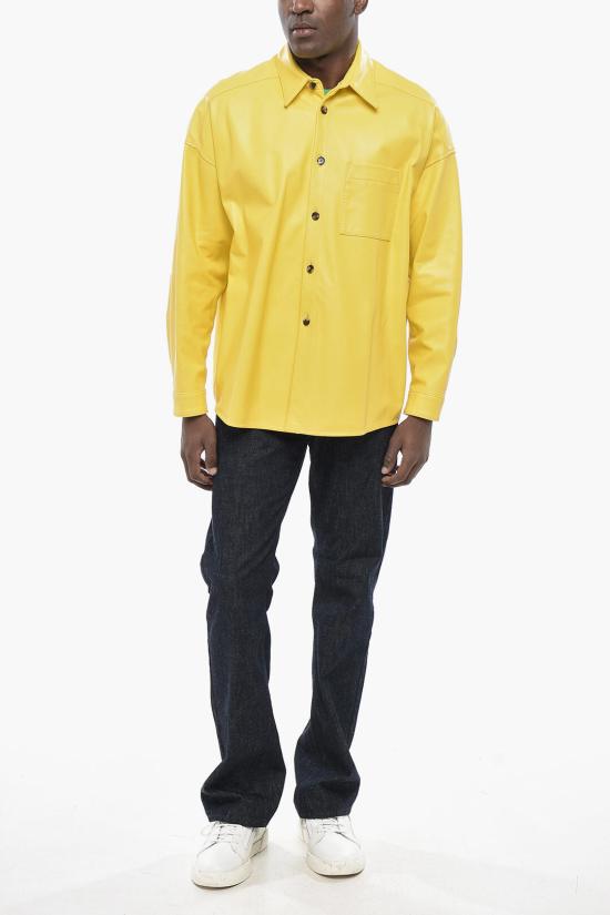  마르니 가죽 자켓 CUMY0011U1 ULA736 00Y56 Yellow - MARNI