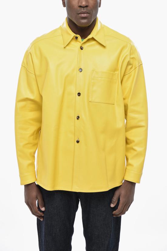  마르니 가죽 자켓 CUMY0011U1 ULA736 00Y56 Yellow