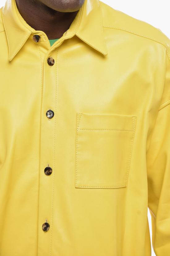  마르니 가죽 자켓 CUMY0011U1 ULA736 00Y56 Yellow - MARNI