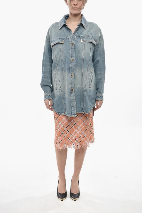  팜앤젤스 숏 원피스 PWYD021S24 DEN001 4040 Light blue - PALM ANGELS