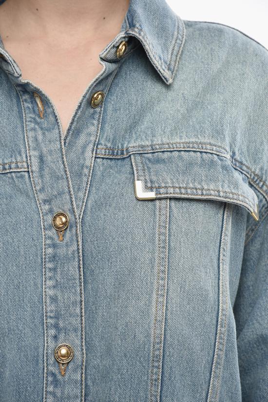  팜앤젤스 숏 원피스 PWYD021S24 DEN001 4040 Light blue - PALM ANGELS