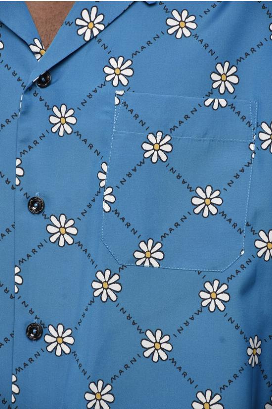  마르니 긴팔 셔츠 CUMU0213OU UTV894 MAB56 Light blue - MARNI