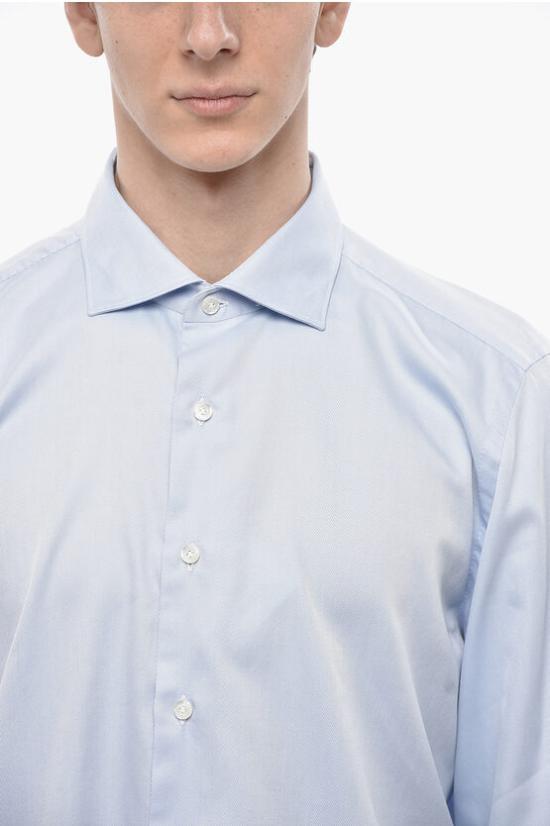  피나모레 긴팔 셔츠 C0421D MIL58 ZANTE 02 Blue - FINAMORE