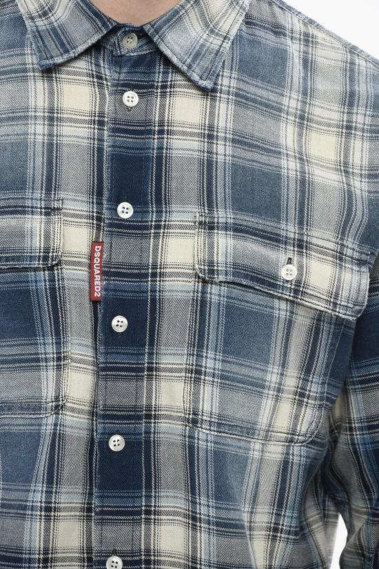  디스퀘어드2 긴팔 셔츠 S74DM0899D35206 001F Blue - DSQUARED2