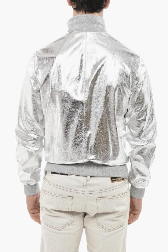  팜앤젤스 가죽 자켓 PMJA038F24 LEA001 7203 Silver - PALM ANGELS