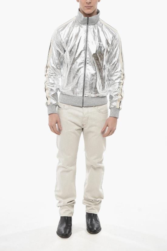  팜앤젤스 가죽 자켓 PMJA038F24 LEA001 7203 Silver - PALM ANGELS