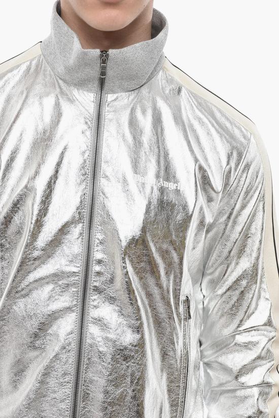  팜앤젤스 가죽 자켓 PMJA038F24 LEA001 7203 Silver - PALM ANGELS