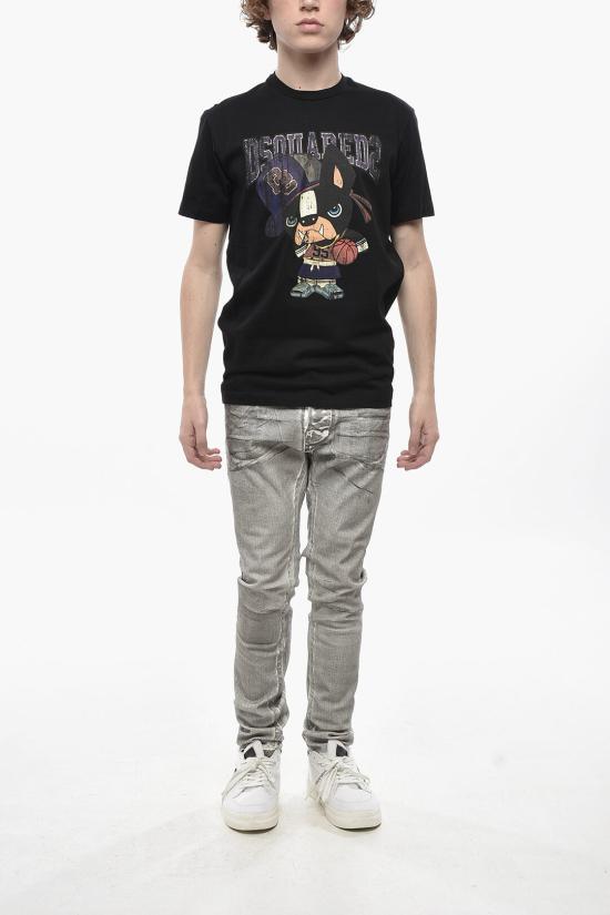  디스퀘어드2 반팔 티셔츠 S74GD1262 S23009 900 Black - DSQUARED2