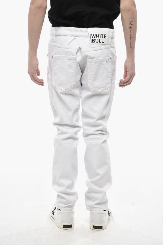  디스퀘어드2 스트레이트 팬츠 S74LB1491 S39781 100 White - DSQUARED2