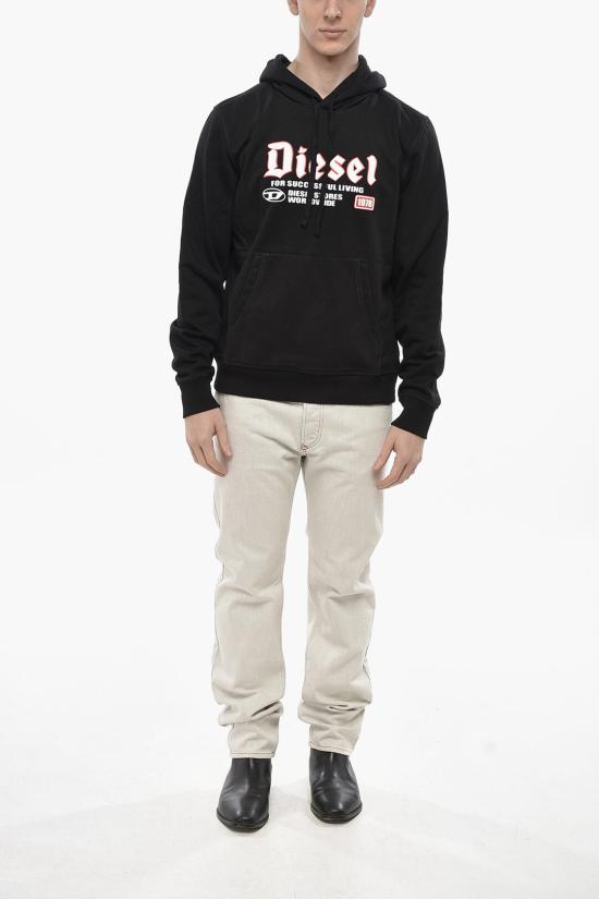  디젤 후드 티셔츠 A15723 0HAYT 9XX Black - DIESEL