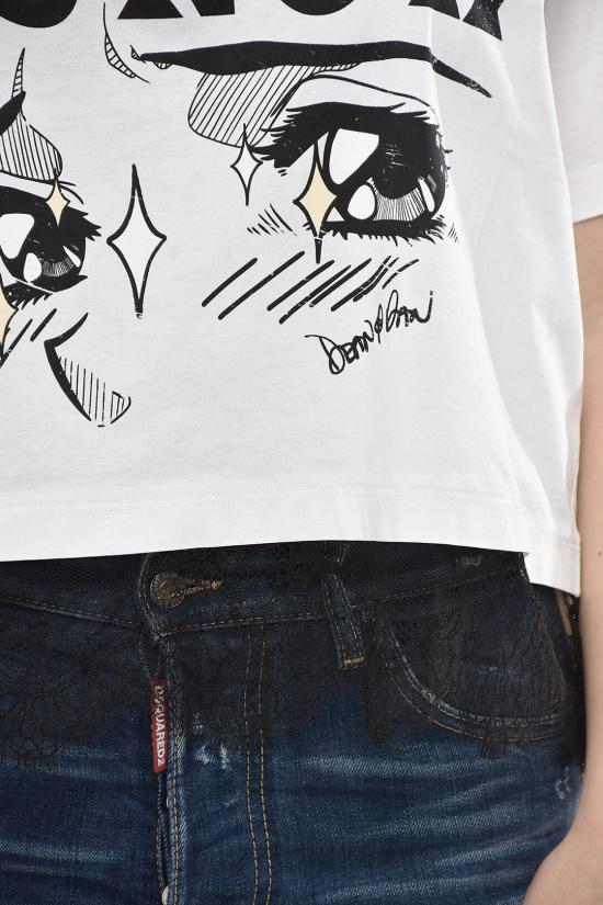  디스퀘어드2 반팔 티셔츠 S75GD0364 S23009 100 White - DSQUARED2