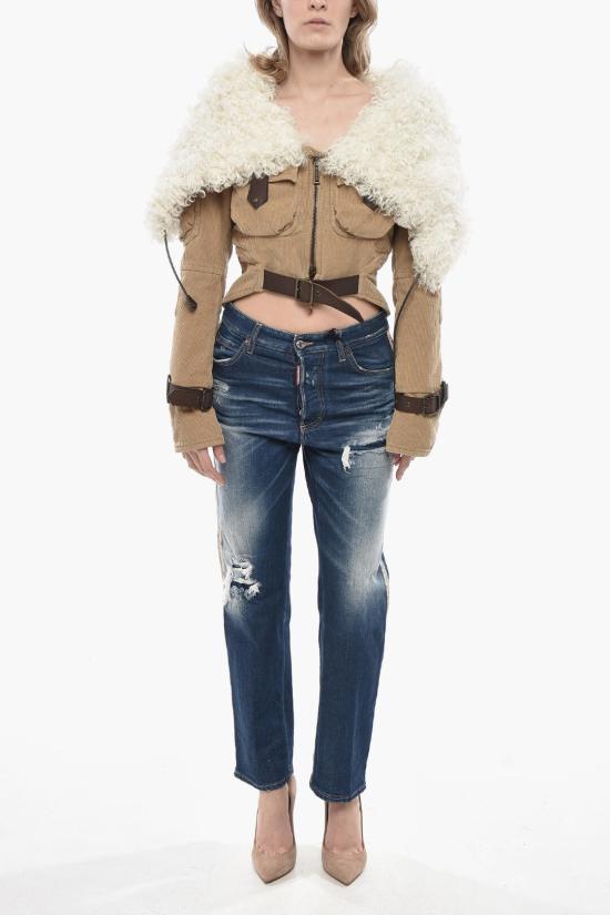  디스퀘어드2 무스탕 S72AM1017 S78132 124 Beige Bianco - DSQUARED2