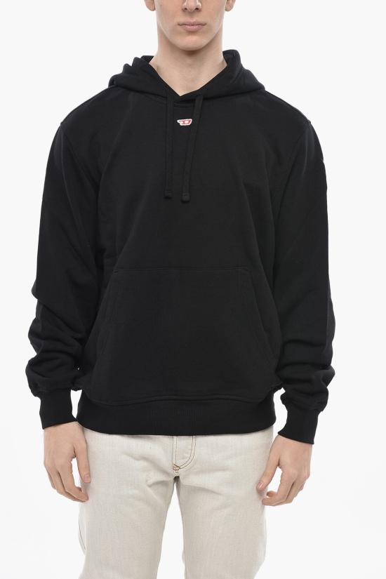 디젤 후드 티셔츠 A04073 0BAWT 9XX Black