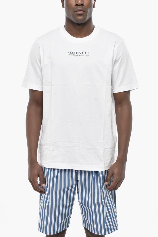  디젤 반팔 티셔츠 A02333 0CATM 100 Black White