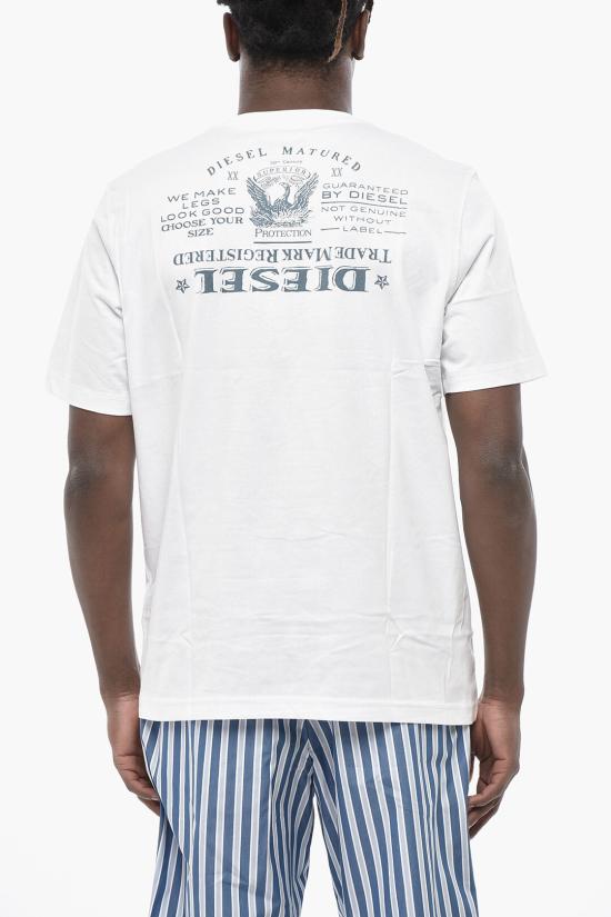  디젤 반팔 티셔츠 A02333 0CATM 100 Black White - DIESEL