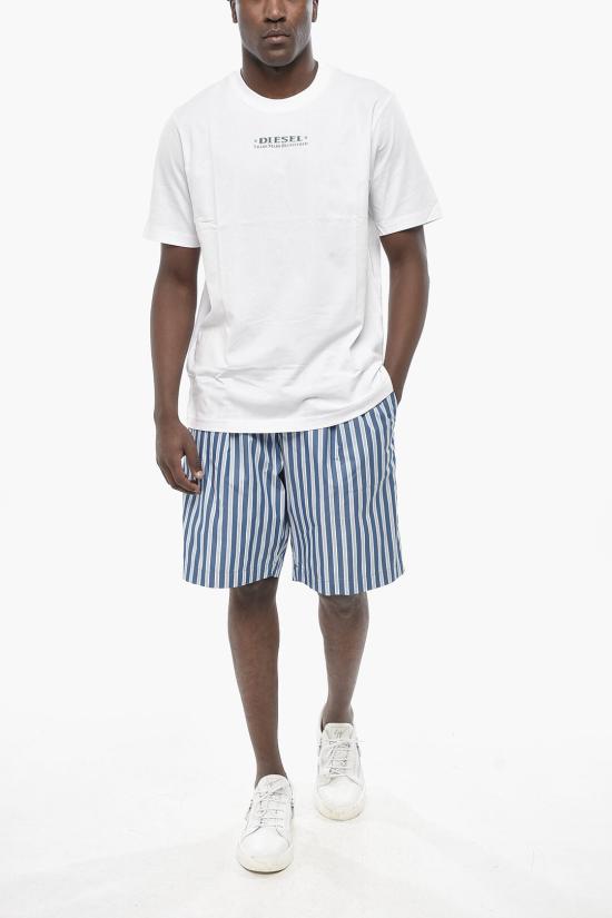  디젤 반팔 티셔츠 A02333 0CATM 100 Black White - DIESEL