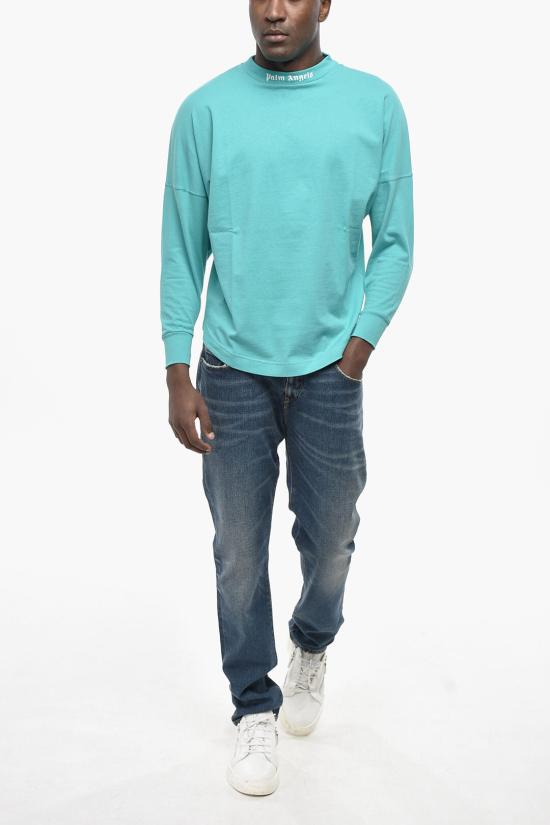  팜앤젤스 긴팔 티셔츠 PMAB001C99JER0044301 Light blue - PALM ANGELS