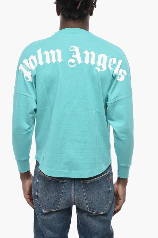  팜앤젤스 긴팔 티셔츠 PMAB001C99JER0044301 Light blue - PALM ANGELS