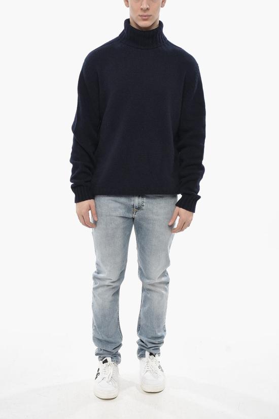  팜앤젤스 터틀넥 PMHF009C99KNI0014601 Blue - PALM ANGELS