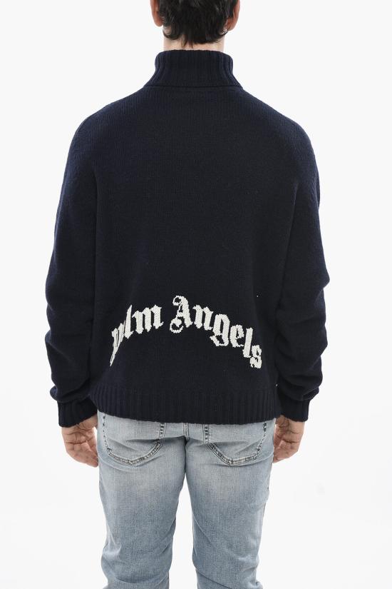  팜앤젤스 터틀넥 PMHF009C99KNI0014601 Blue - PALM ANGELS