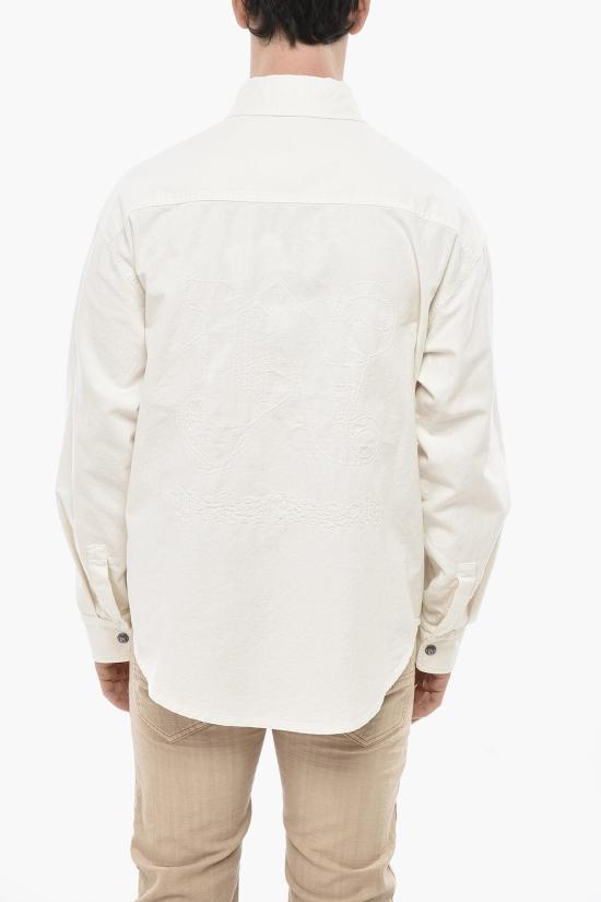  팜앤젤스 데님 셔츠 PMES037S25FAB0010303 White - PALM ANGELS