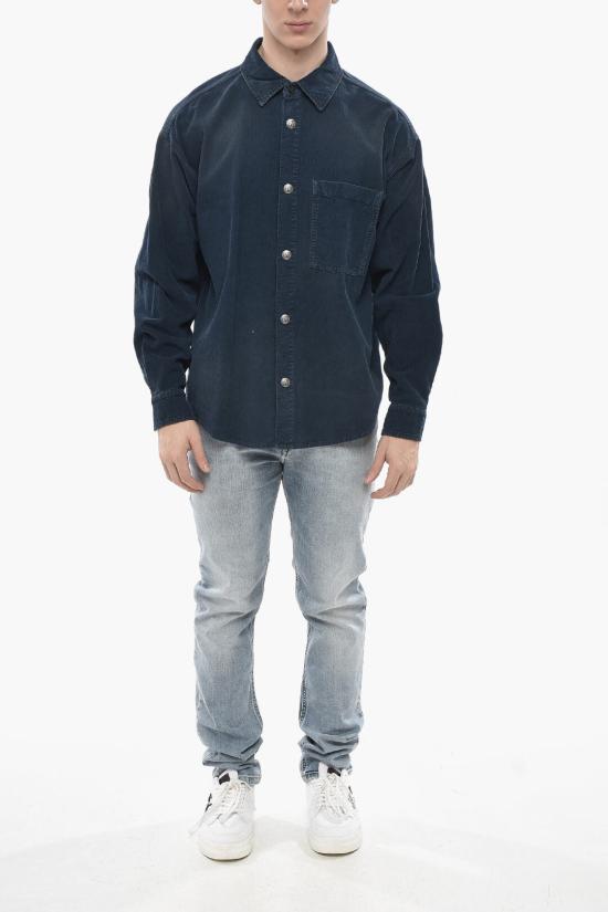  팜앤젤스 긴팔 셔츠 PMES043S25FAB0024646 Blue - PALM ANGELS