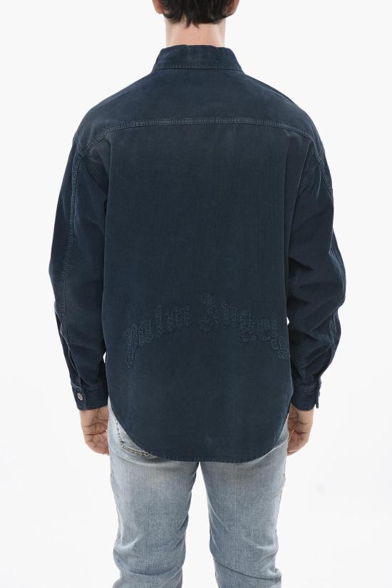  팜앤젤스 긴팔 셔츠 PMES043S25FAB0024646 Blue - PALM ANGELS