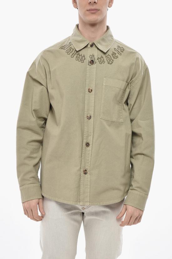  팜앤젤스 데님 셔츠 PMES043S25FAB0016262 Beige