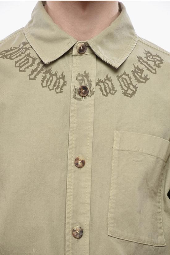  팜앤젤스 데님 셔츠 PMES043S25FAB0016262 Beige - PALM ANGELS