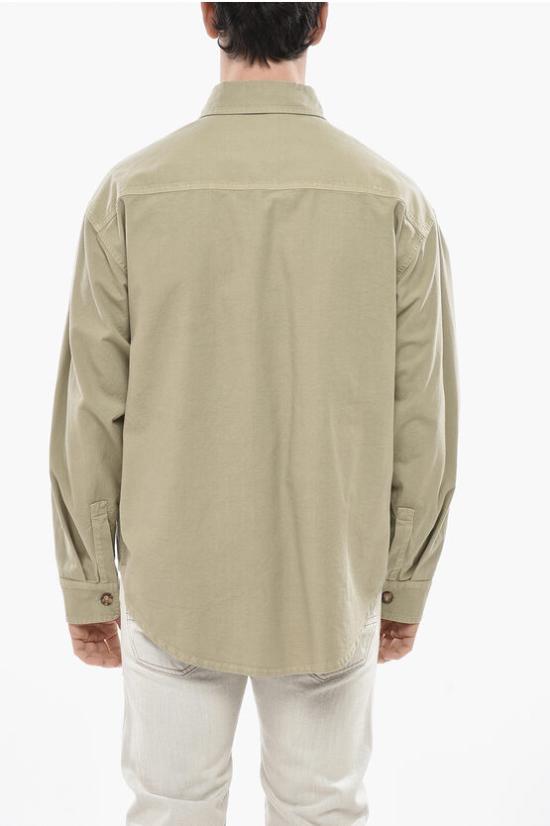  팜앤젤스 데님 셔츠 PMES043S25FAB0016262 Beige - PALM ANGELS