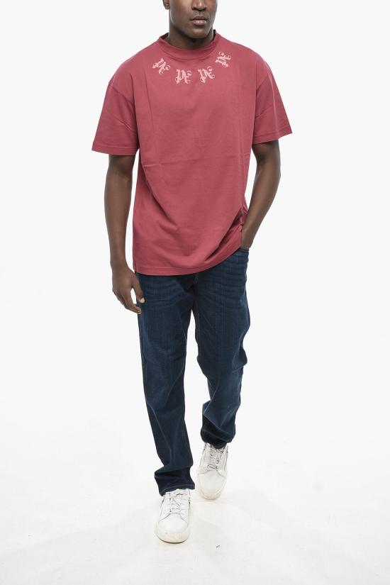  팜앤젤스 반팔 티셔츠 PMAA001F24JER0032720 Red - PALM ANGELS