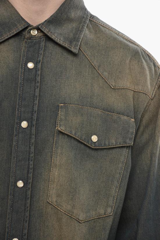  팜앤젤스 데님 셔츠 PMYD019S25DEN0016009 Brown - PALM ANGELS