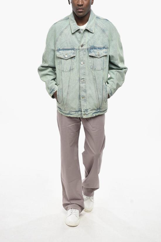  팜앤젤스 데님 자켓 PMYE038S24DEN0015103 Light blue - PALM ANGELS