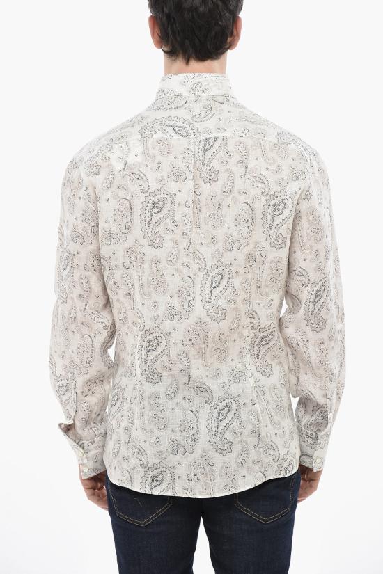  브루넬로 쿠치넬리 긴팔 셔츠 MM6541716 TM654 C003 Beige - BRUNELLO CUCINELLI