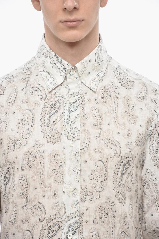  브루넬로 쿠치넬리 긴팔 셔츠 MM6541716 TM654 C003 Beige - BRUNELLO CUCINELLI