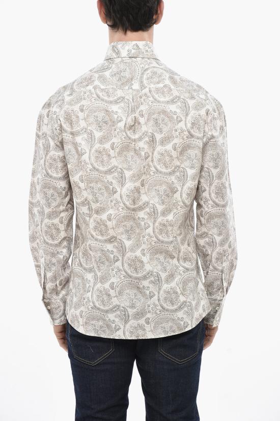  브루넬로 쿠치넬리 긴팔 셔츠 MM6571716 TM657 C001 Beige - BRUNELLO CUCINELLI