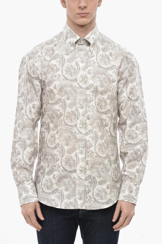  브루넬로 쿠치넬리 긴팔 셔츠 MM6571716 TM657 C001 Beige