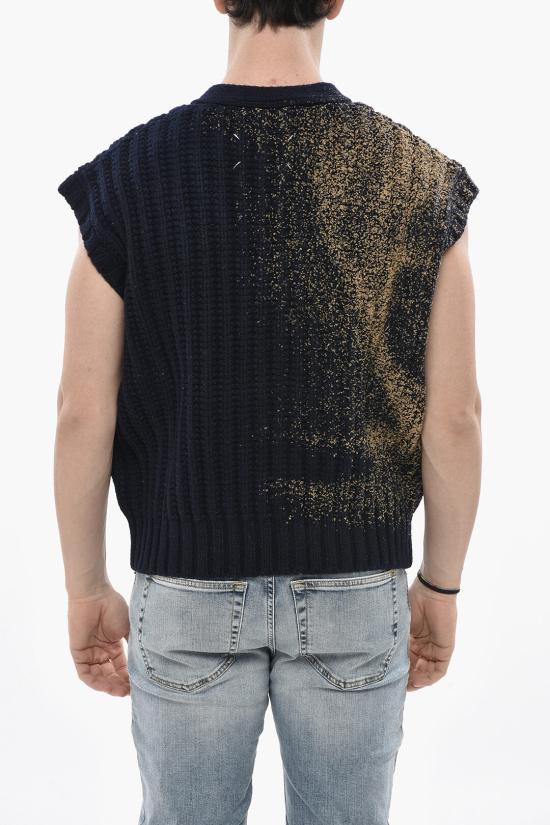  마르지엘라 니트 베스트 S67HP0009 S18279 511 Blue - MAISON MARGIELA