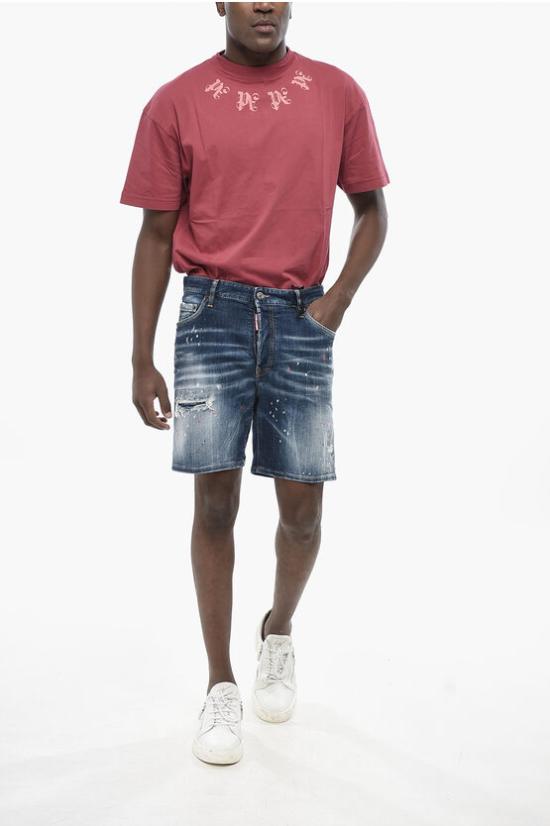  디스퀘어드2 데님 숏팬츠 S74MU0884 S30664 470 Blue - DSQUARED2