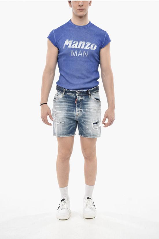  디스퀘어드2 데님 숏팬츠 S71MU0845 S30663 470 Light blue - DSQUARED2