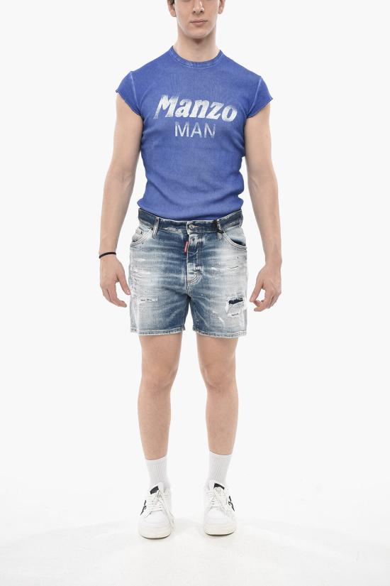  디스퀘어드2 데님 숏팬츠 S71MU0845 S30663 470 Light blue - DSQUARED2