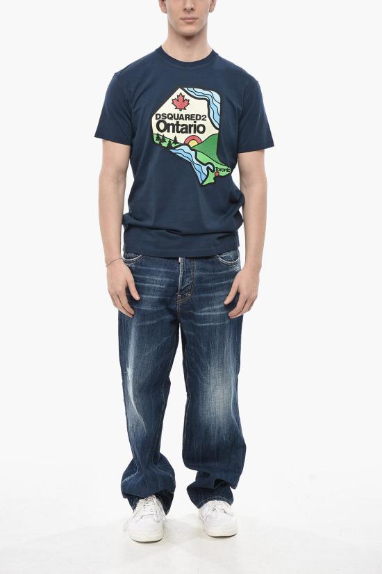  디스퀘어드2 반팔 티셔츠 S74GD1392 D20035 524 Blue - DSQUARED2