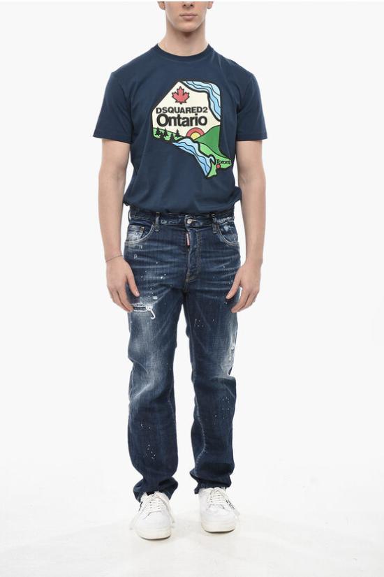  디스퀘어드2 데님 팬츠 S74LB1557 S30664 470 Blue - DSQUARED2