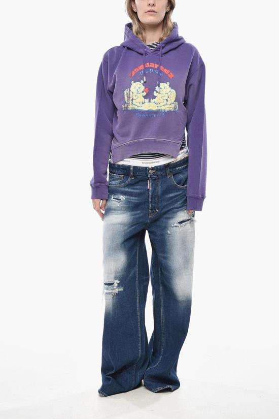  디스퀘어드2 후드 티셔츠 S75GU0509 S25539 393 Violet - DSQUARED2